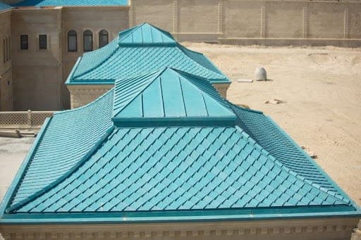 Hand-formed copper roofing detail — project 7