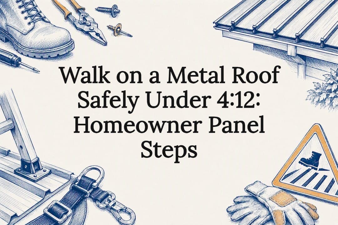 Walk on a Metal Roof Safely Under 4:12: Homeowner Panel Steps